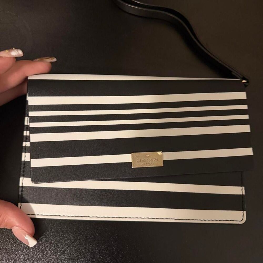 Kate-spade-new-york Women's Black and White Wallet-purses